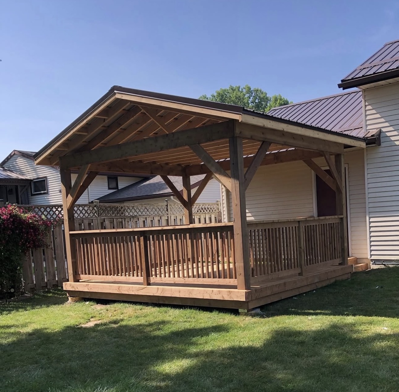 Timber-Frame Gazebo & Deck